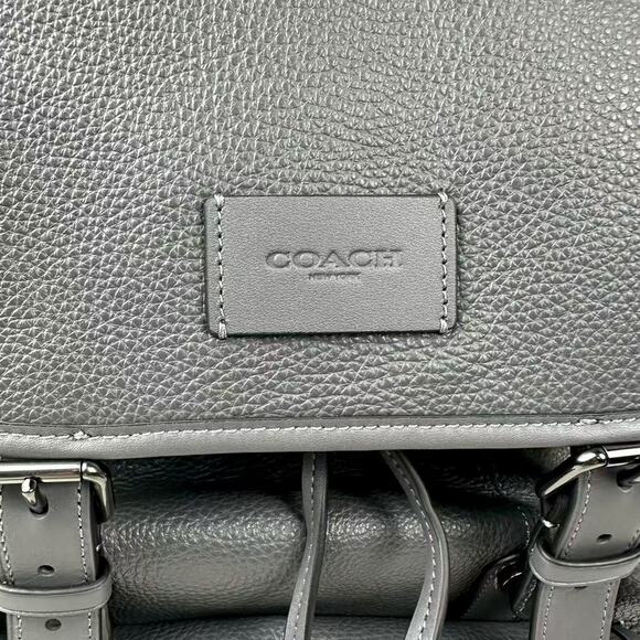 Coach Men's Sprint Backpack In Leather/Gunmetal/Graphite CT015 NWT - Picture 8 of 10